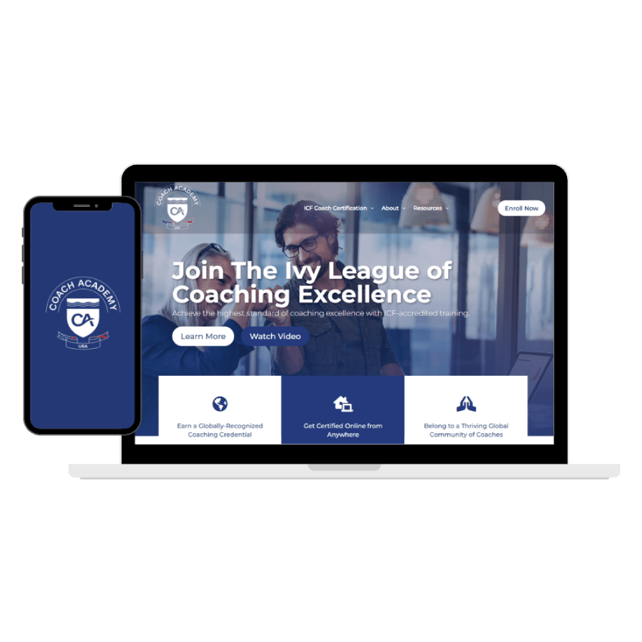 Website Design & Development for Coach Education Client